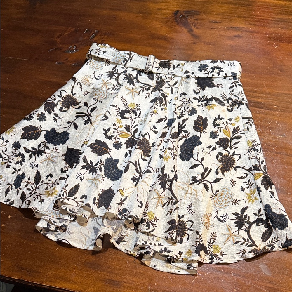 A.L.C. BRIEN SILK BLEND FLORAL RUFFLED MINI SKIRT💥 - Picture 2 of 11